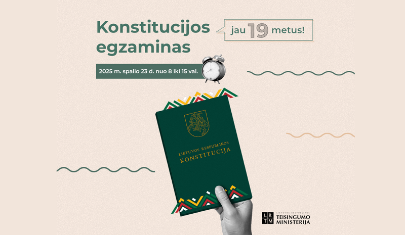 Studentai kviečiami laikyti Konstitucijos egzaminą – praktikuotis galima jau dabar